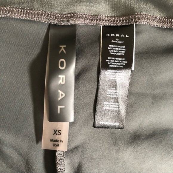 Koral Lustrous Leggings Women’s XS Gunmetal Mid Rise Ankle Quick Dry Performance - Picture 10 of 11